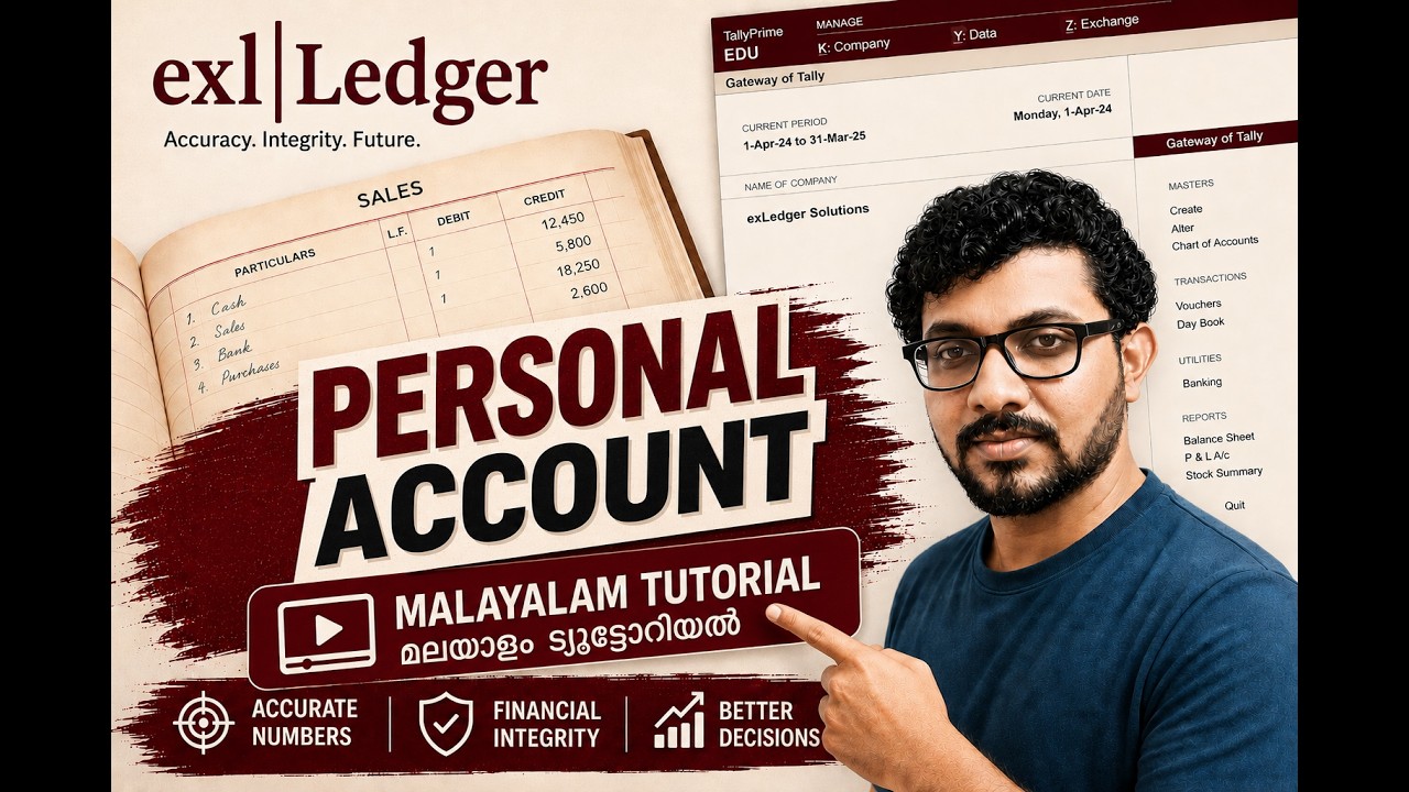 Accounting Basics & Personal Account Rules Malayalam | Golden Rules of Accounting | Tally Basics