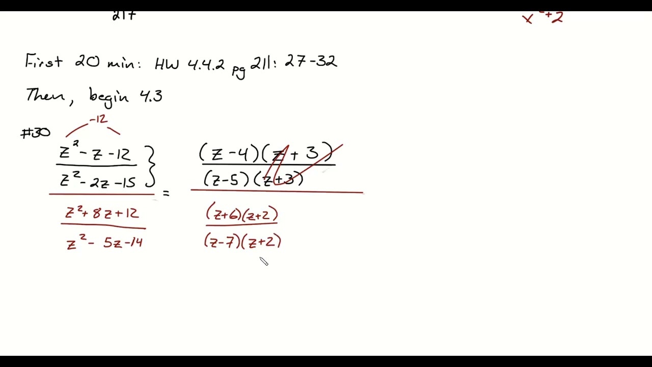 1st Hour Algebra 2 (1/23/25) - Finish with 4.4