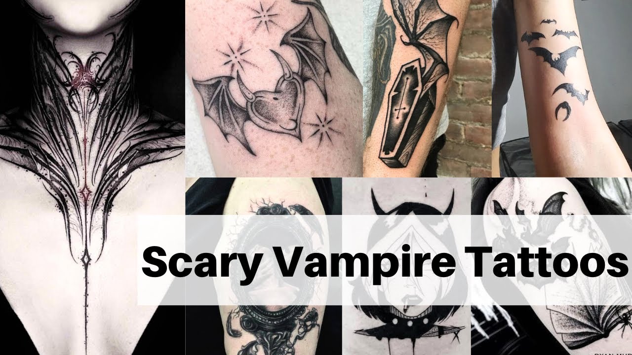 Vampire tattoo designs | Vampire diaries tattoo ideas | Vampire bat tattoo - Lets style buddy