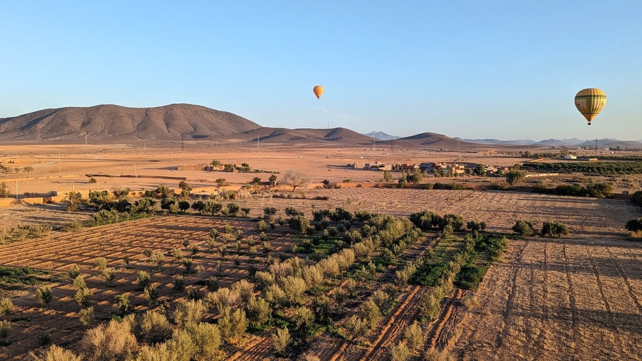 Marrakech By Air - New year 2023 Medina, Agafay, Atlas, Hot Air Balloon 🎈 with DJI Osmo Mobile SE