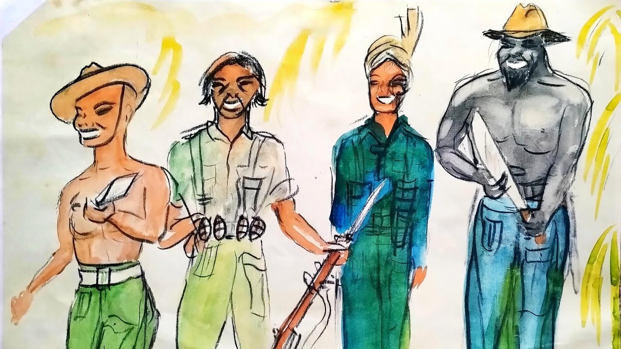 WWII Forgotten Army, Sketched - Arakan Burma Campaign in World War Two - Young Soldier's paintings