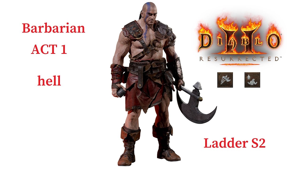 Diablo 2 Resurrected Playthrough - Frenzy Barbarian Ladder S2 ACT 1 (Hell) [CZ]