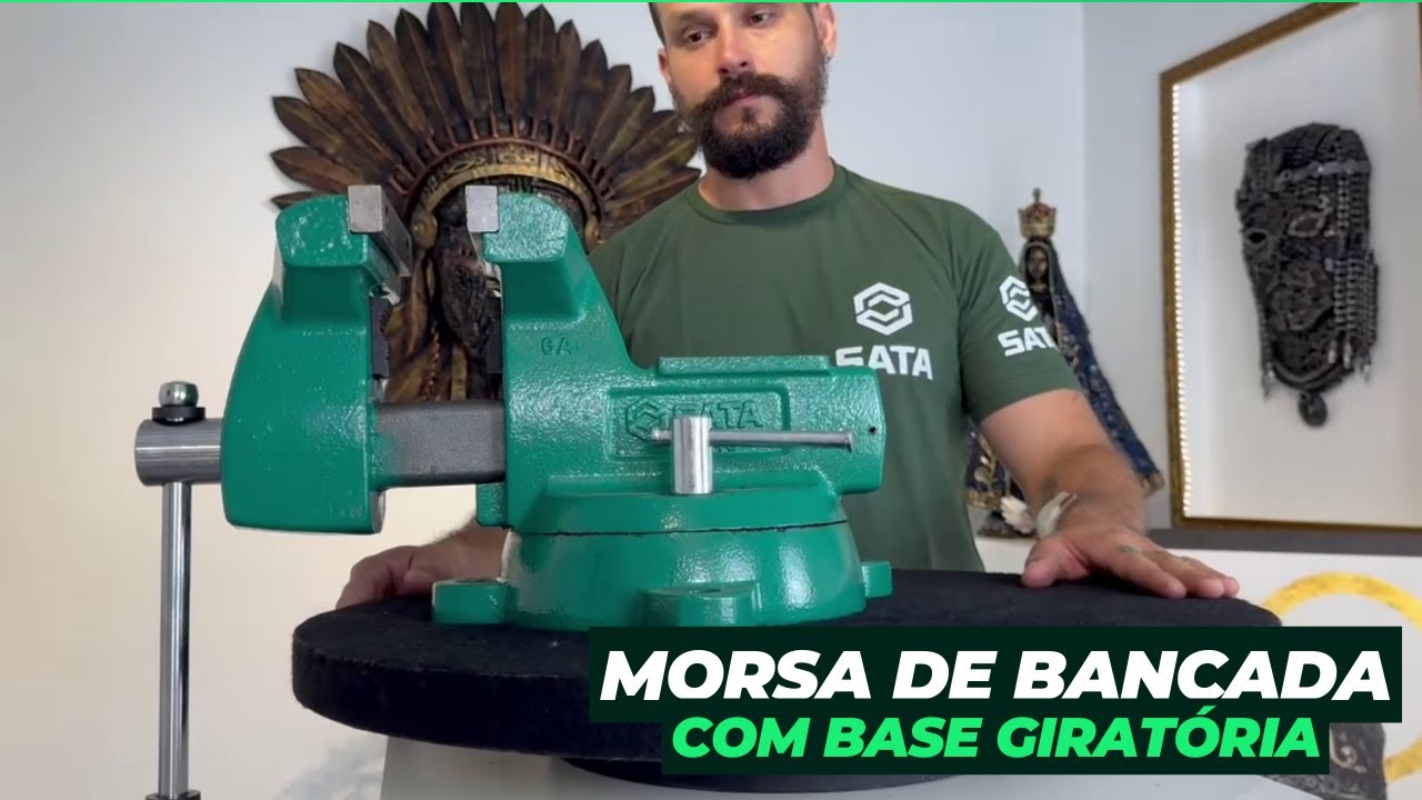 SUPER MORSA DE BANCADA COM BASE GIRATÓRIA E BIGORNA SATA