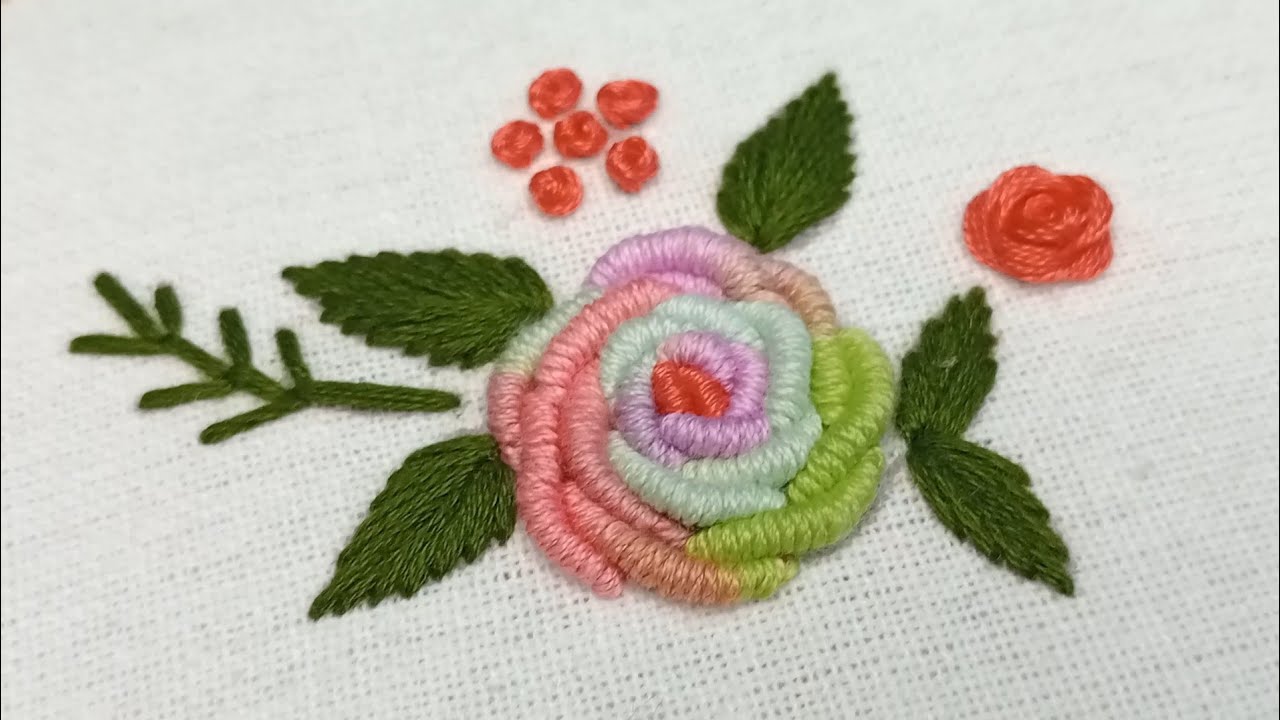 Easy And Beautiful Bullion Knot Hand Embroidery Tutorial