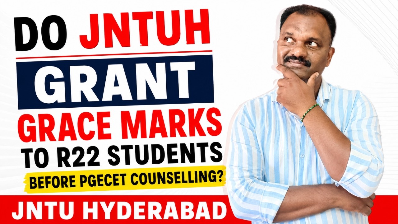DO JNTUH GRANT GRACE MARKS TO R22 STUDENTS BEFORE PGECET COUNSELLING? #jntuh