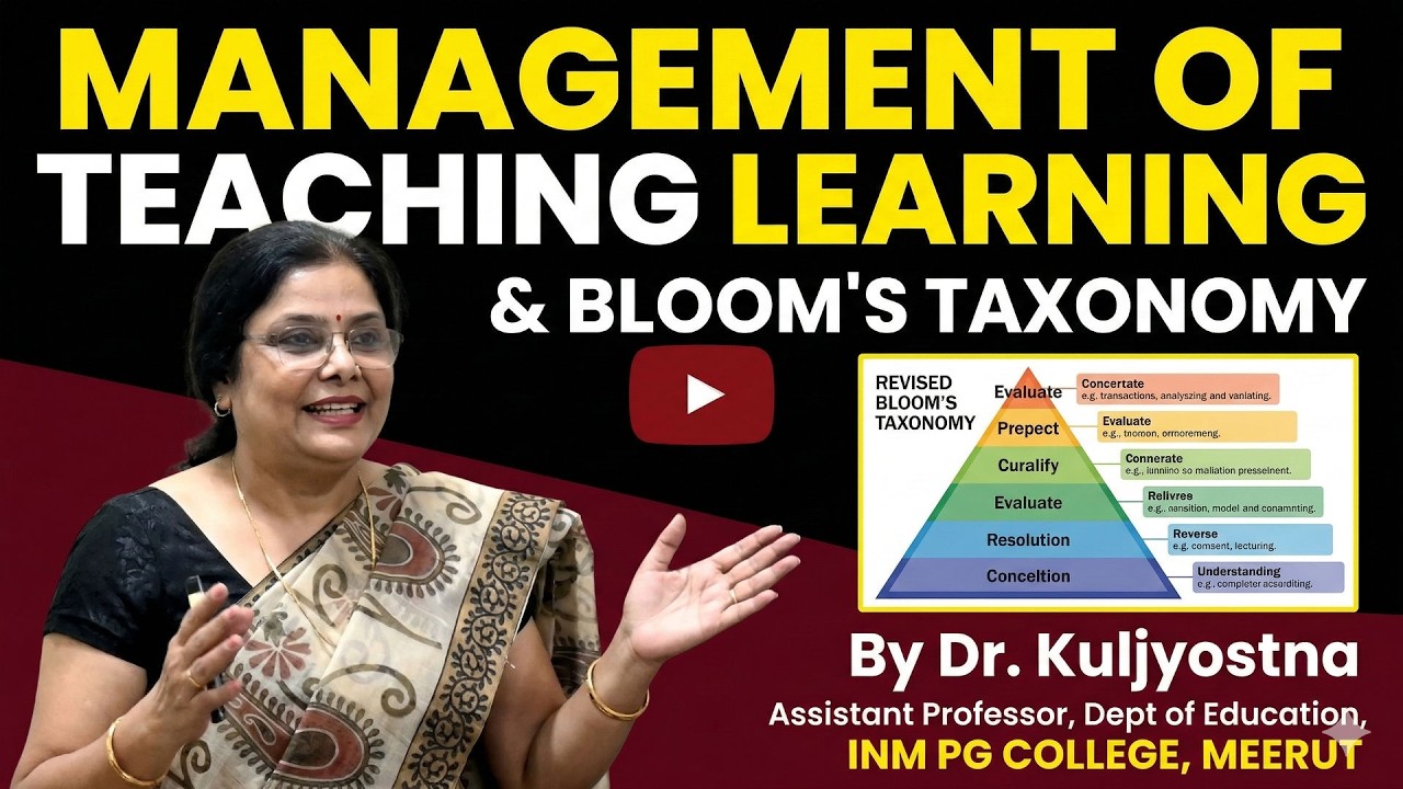 lecture on Management of Teaching Learning & Bloom's Taxonomy