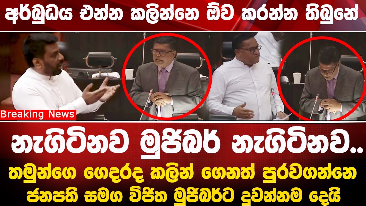 🔴Breaking-ජනපති මුජිබර්ට දුවන්නම දෙයි - අපි බබ්බු නෙමේ ඒක තේරුම් ගන්නව #latestnews #akd #parliament