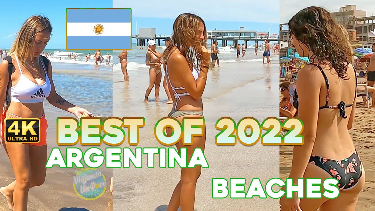 4K - Beach Walk GESELL & PINAMAR BEACH Best Compilation of Nice Day SUMMER 2022