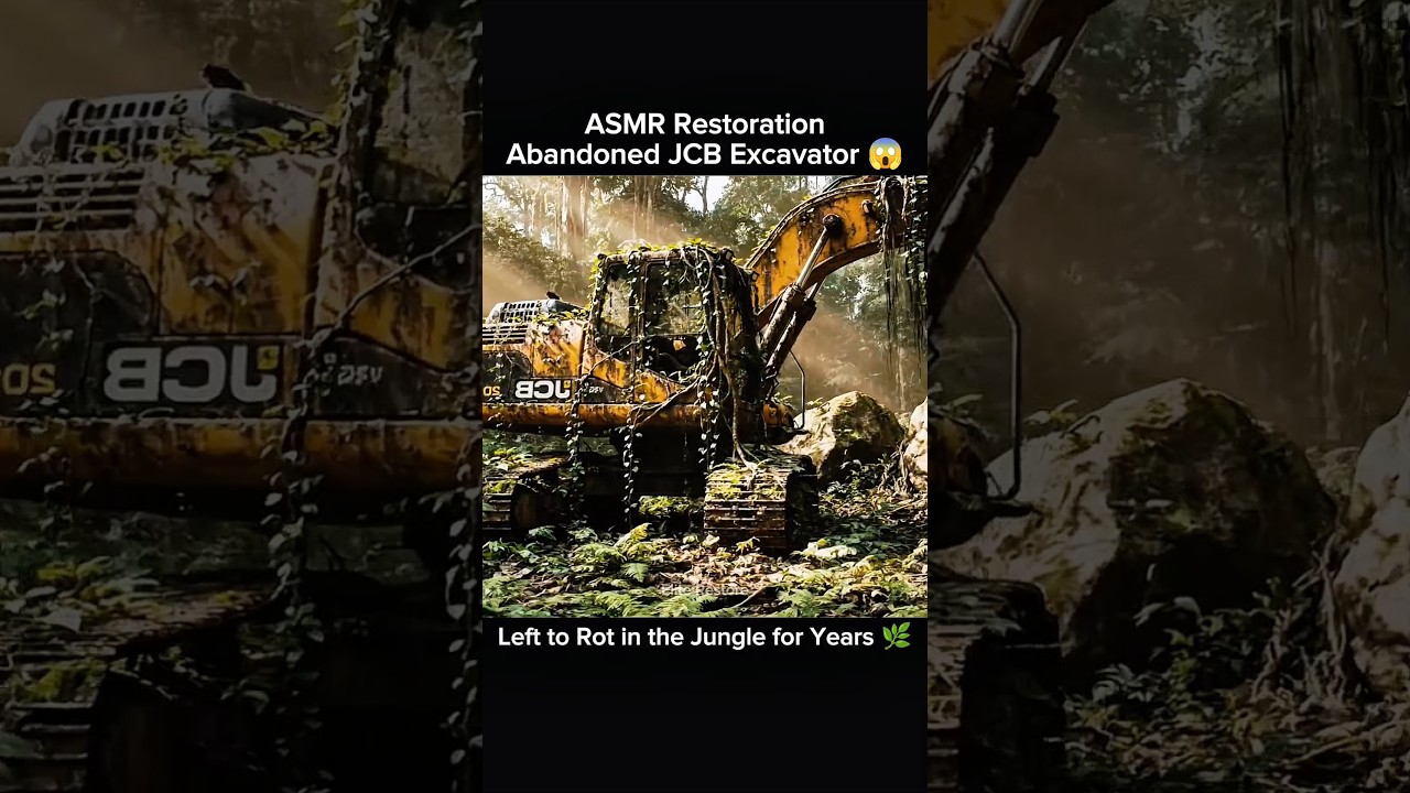 ASMR Restoration | Abandoned JCB Excavator 😱 Left to Rot in the Jungle for years 😳 #restoration