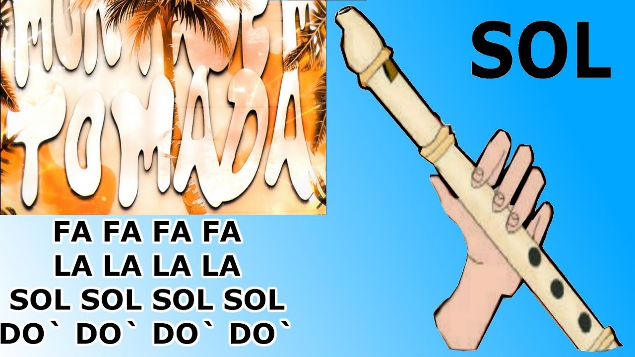 La vida es un carrusel, flauta dulce f&aacute;cil, tutorial animaci&oacute;n, Montagem Tomada, easy flute recorder