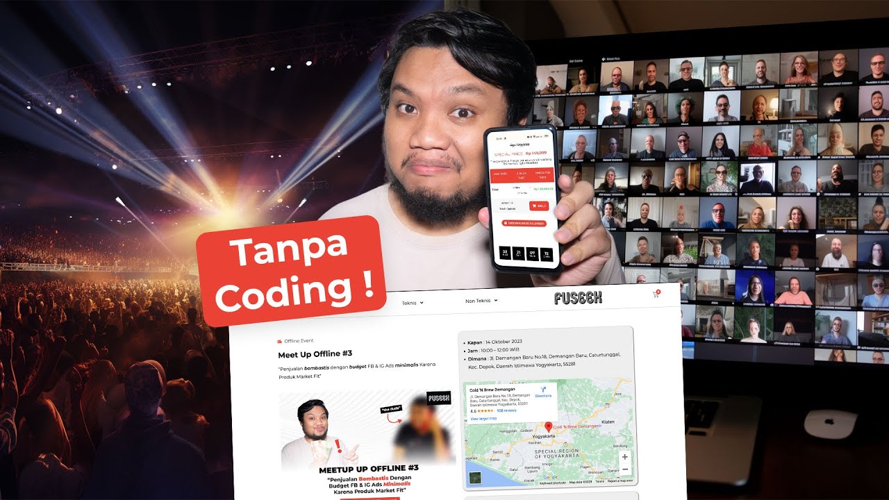 Contek cara saya bikin website wordpress untuk jualan tiket webinar & offline tanpa coding