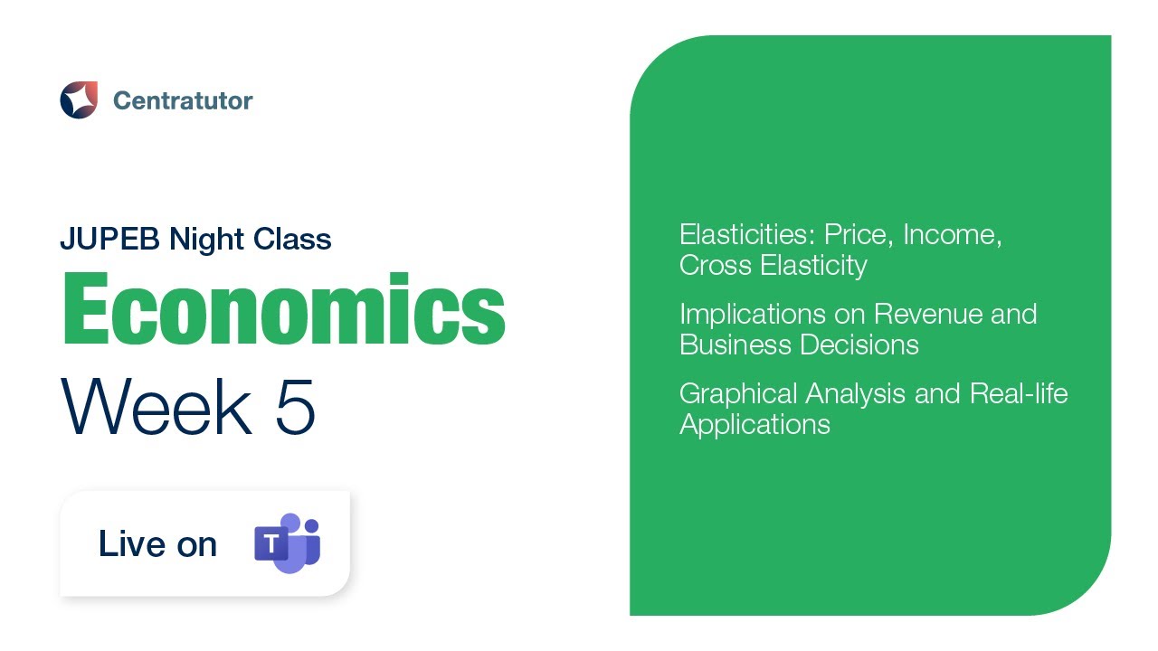 JUPEB Economics Night Class 2025 - Week 5
