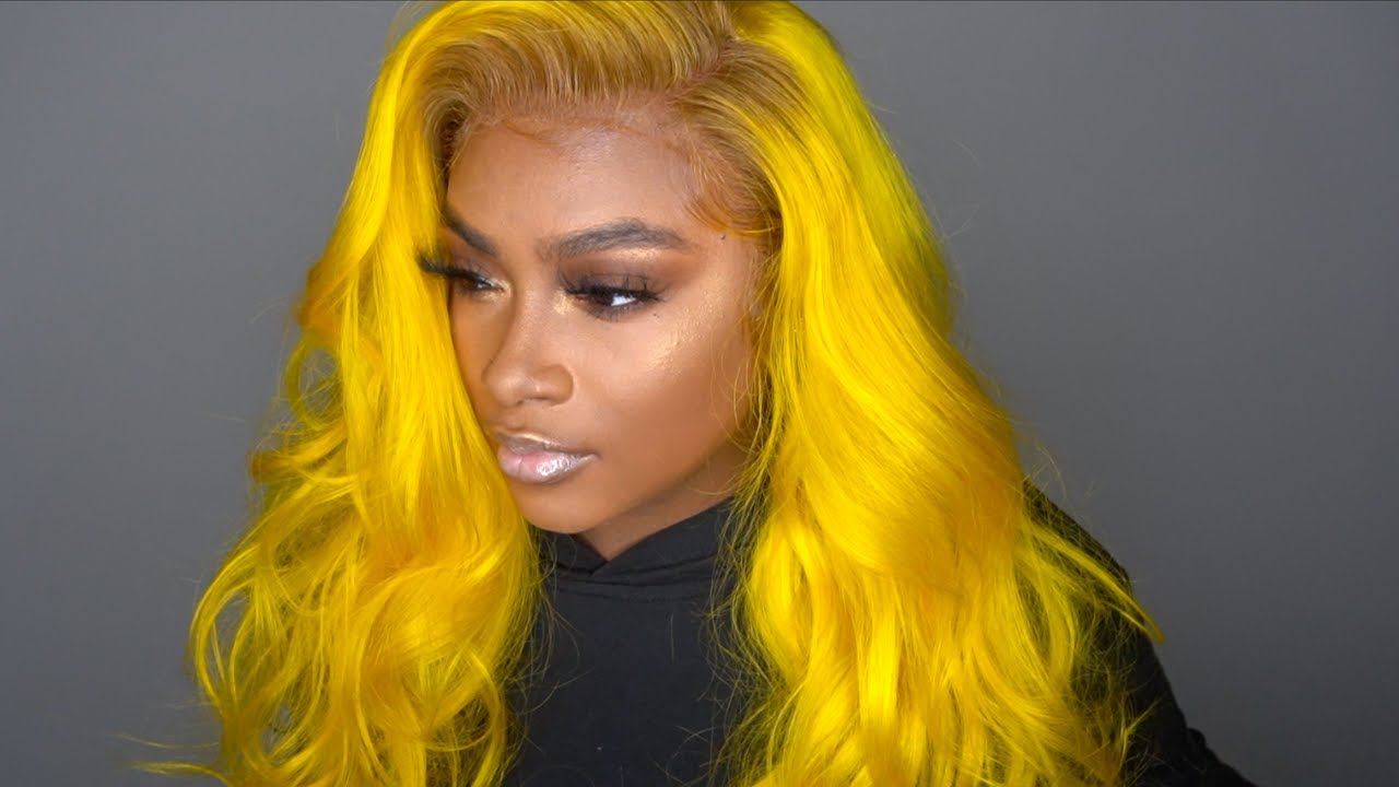 🍋💛How to SLAY YELLOW HAIR ON BROWNSKIN| Start To Finish Tutorial| Water Color Method|Sunber Hair