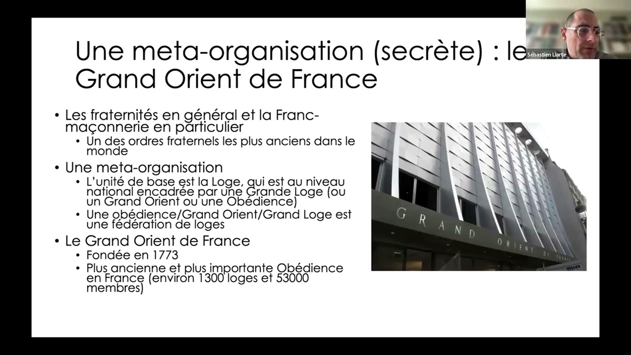 Identité et Méta-Organisation Secrète : Le Grand Orient de France - Pr. Sébastien Liarte