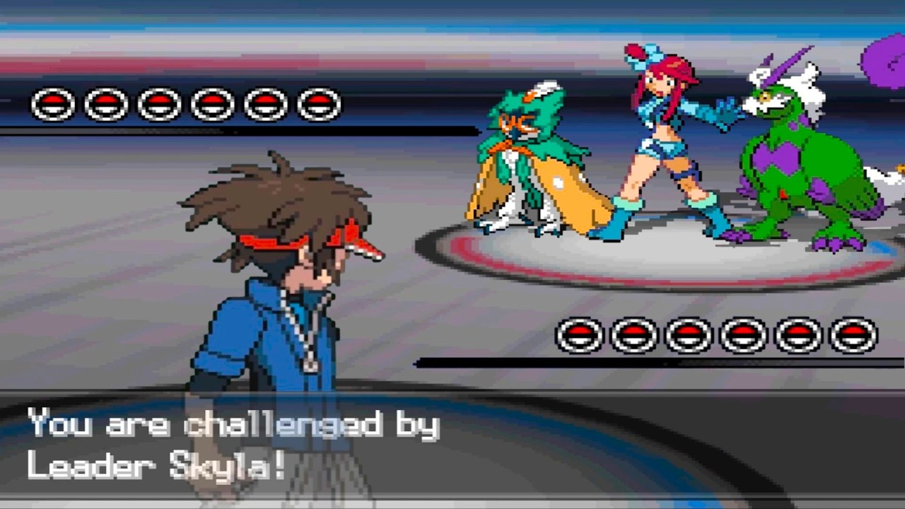 Pokemon Blinding White 2 - vs Gym Leader Skyla (Hardcore Mode)