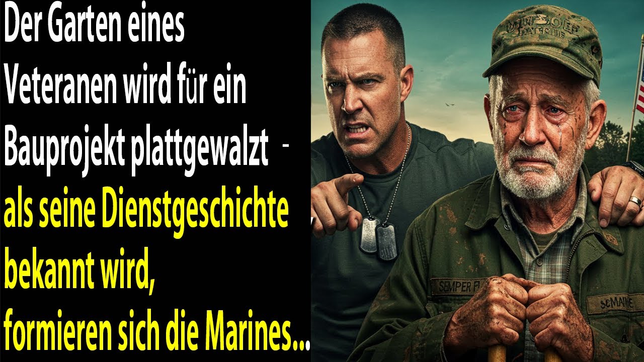 Garten eines Veteranen zerstört – doch seine Geschichte bringt die Marines zurück!