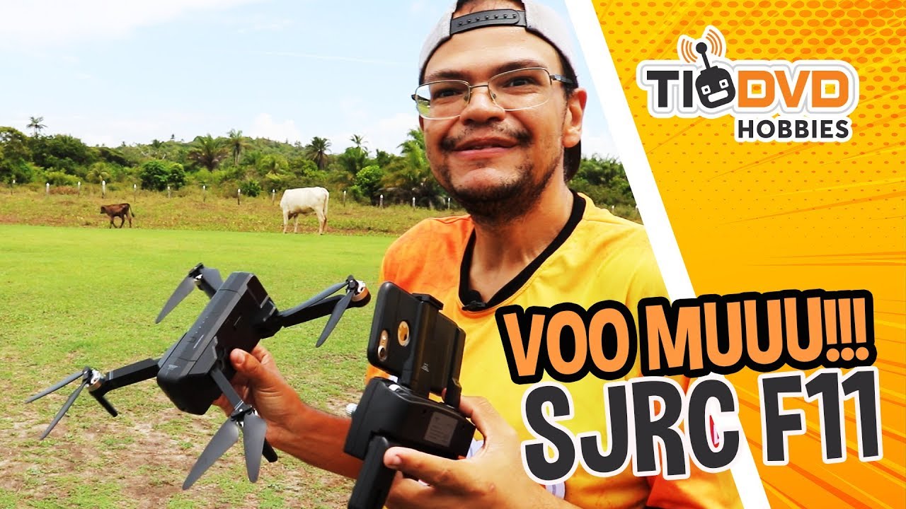 DRONE SJRC F11 PARECE O DJI MAVIC MAS NÃO É! - MOTOR BRUSHLESS GPS CAMERA HD - VOO TESTE