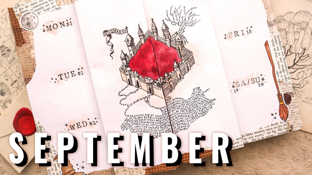 🧙‍♂️ HARRY POTTER ⚡ BULLET JOURNAL THEME 🔮 SEPTEMBER 2020 || TristArtist