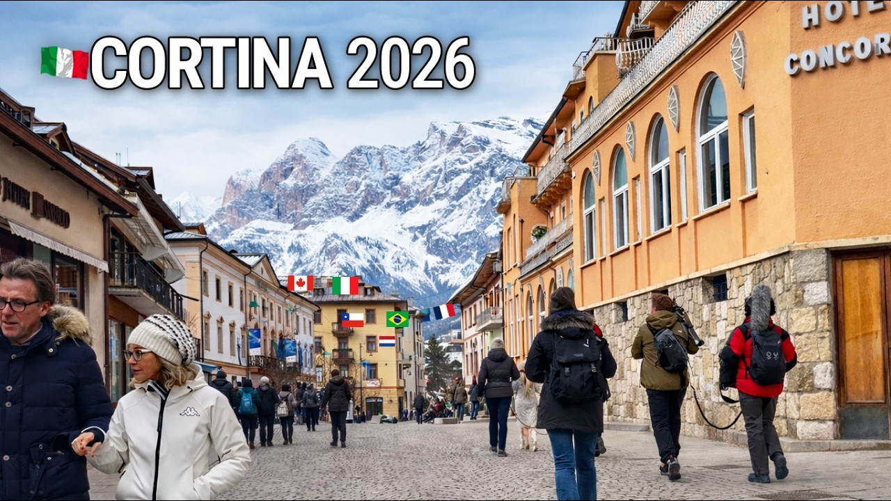 Cortina During the Winter Olympics 🇮🇹❄️ | Walking Tour
