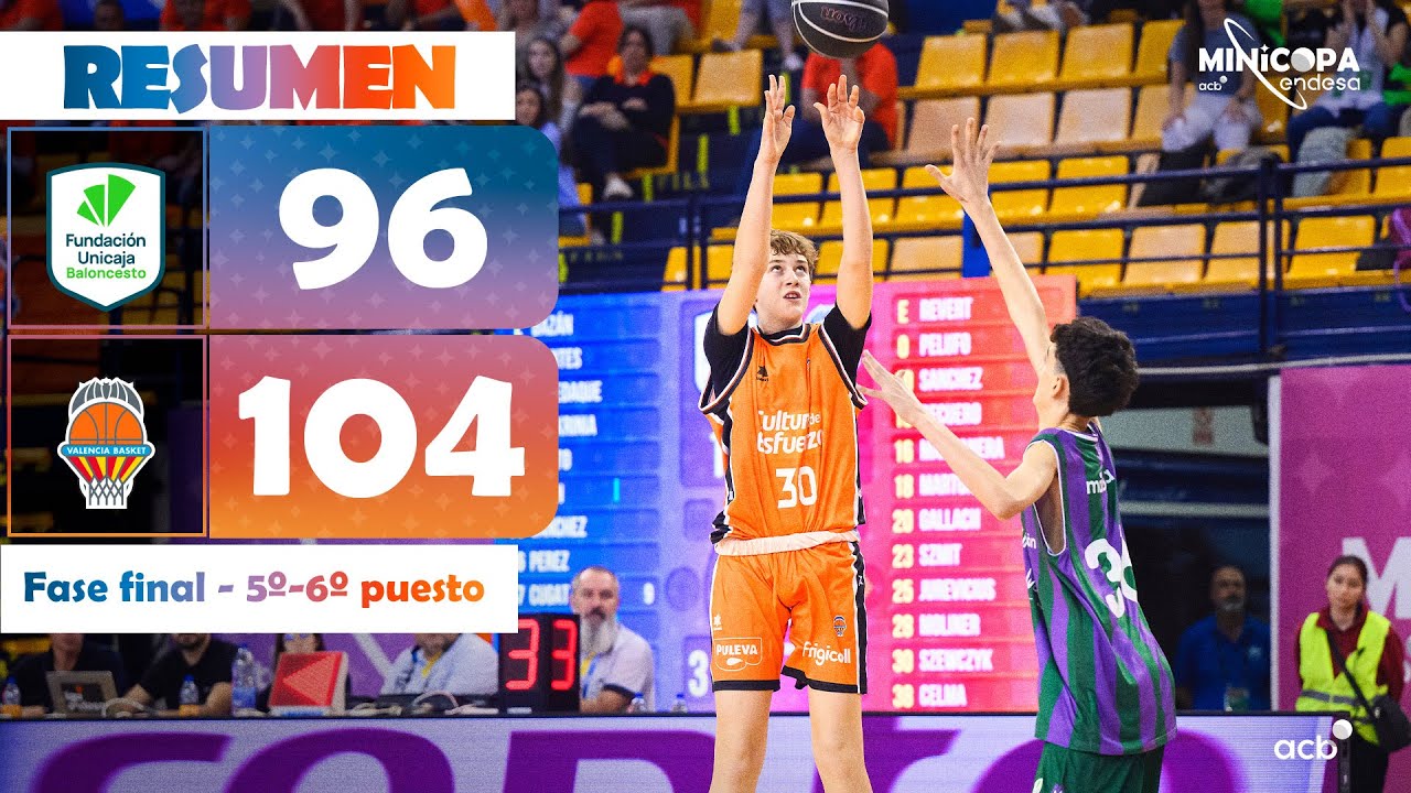 Unicaja Andaluc&iacute;a - Valencia Basket (96 - 104) RESUMEN | Minicopa Endesa Gran Canaria 2025
