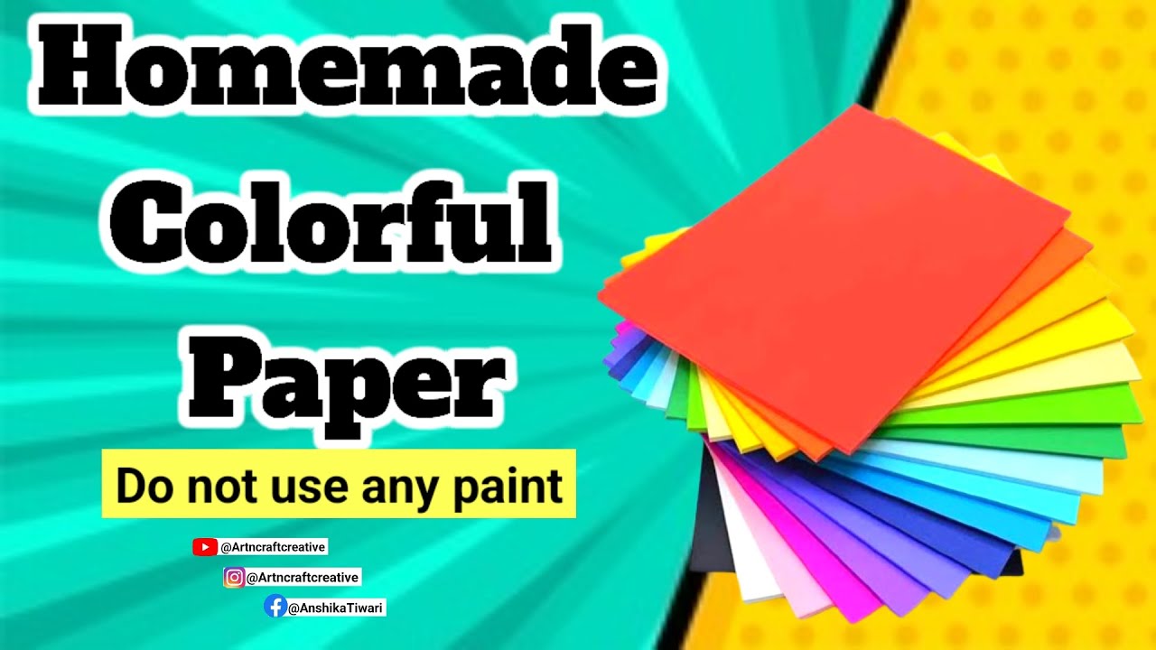 Homemade colour paper | homemade colour sheet | how to make colourful paper without colors 😱