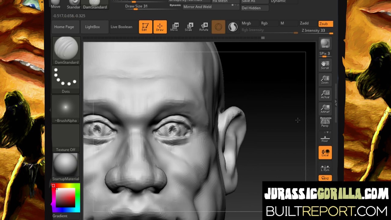 Sculpting Bodybuilder Dave Palumbo in ZBrush