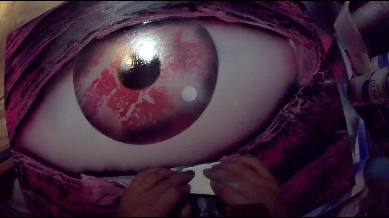 SPRAY PAINT ART Tutorial: Realistic Eye by Ticasso