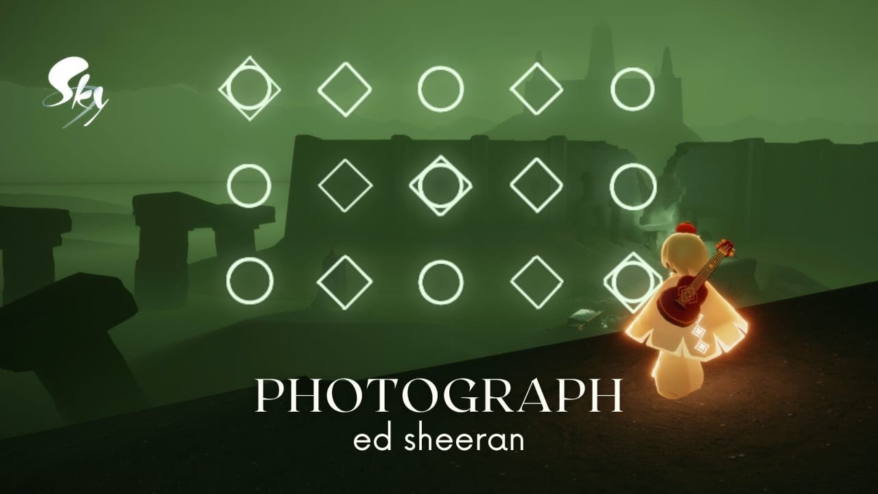 photograph - ed sheeran : sky guitar music sheet [ sky : children of the light ]