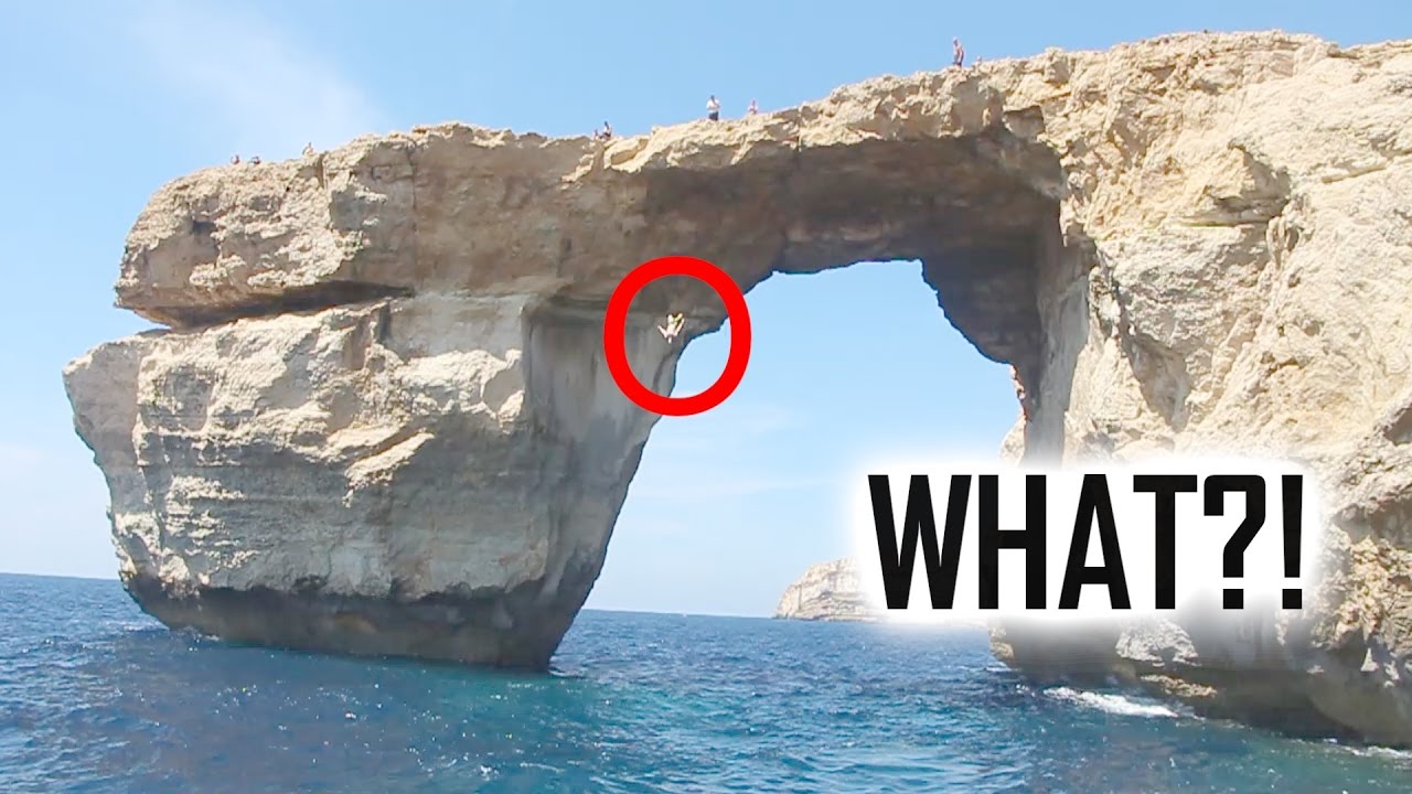 R.I.P. AZURE WINDOW IS GONE / COLLAPSE?! CLIFFJUMPING THE AZURE WINDOW GOZO/MALTA!!