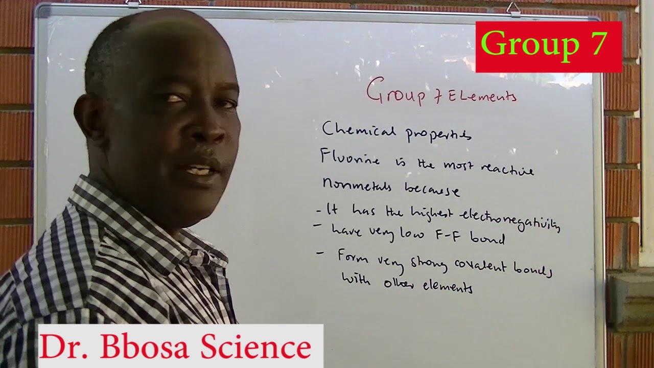Group 7 fluorine, chlorine, bromine and iodine by Dr  Bbosa Science