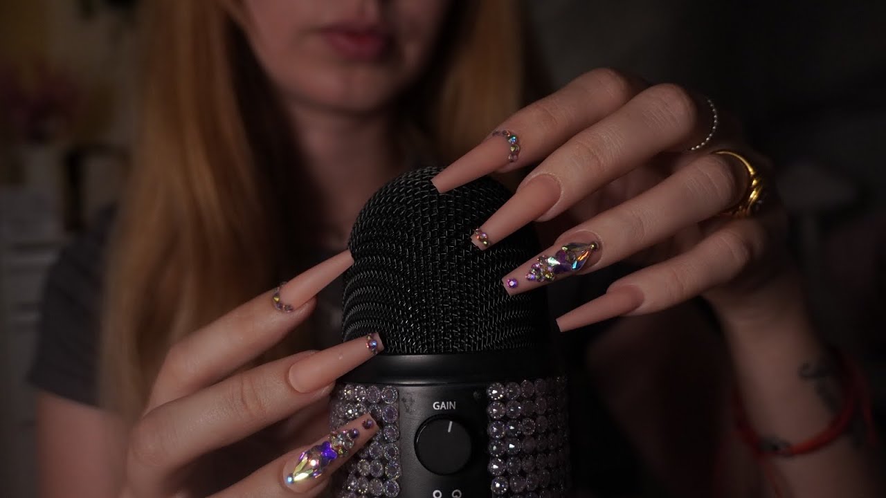 ASMR - Mic scratching | unhas no microfone blue yeti (no talking) 