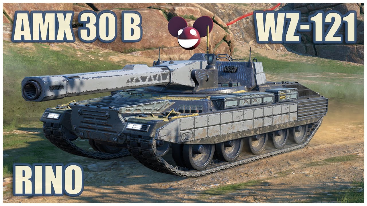 Rinoceronte, WZ-121 & AMX 30 B • WoT Blitz Gameplay