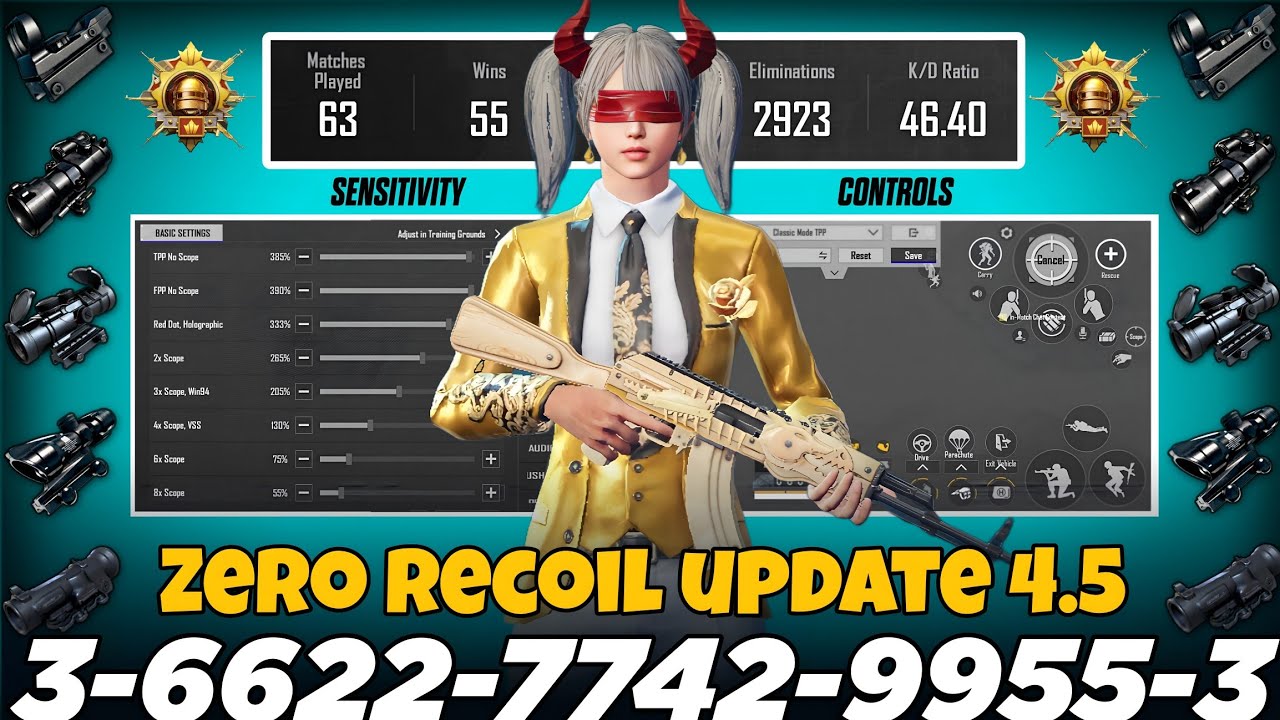 NEW UPDATE 4.5 CODE 🔥 PUBG MOBILE/BGMI SENSITIVITY SETTINGS 2026 | BEST SCOPE SENSITIVITY SETTINGS✅