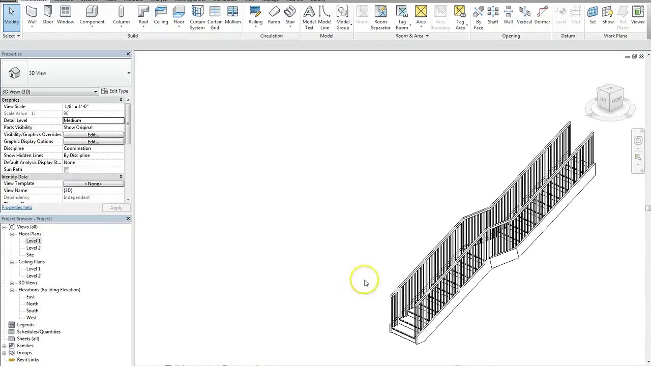 Revit Lesson 15 - Stairs Run Feature And Basic Properties