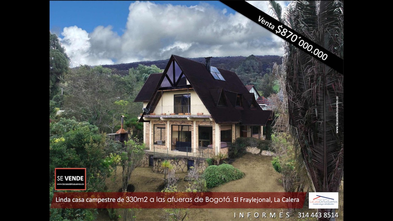 Linda casa campestre de 330m2 a las afueras de Bogotá  El Fraylejonal, La Calera
