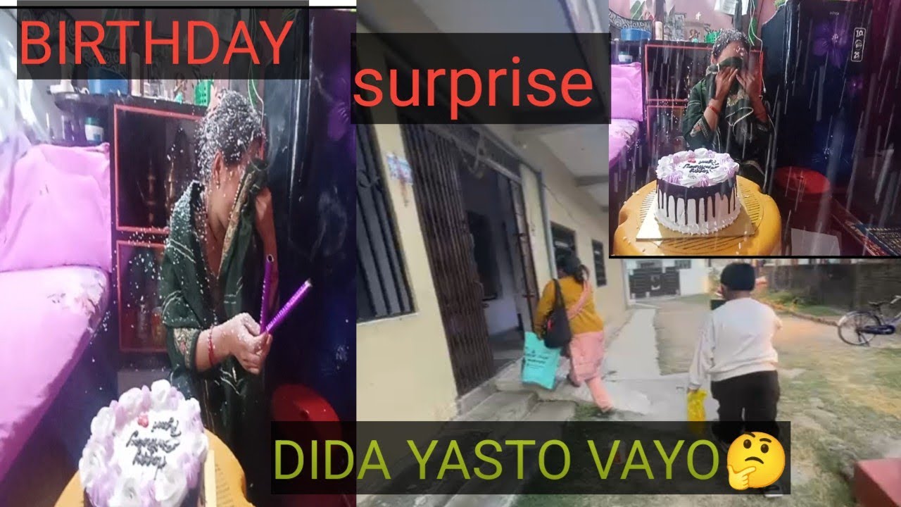 Yasari diyo Sathi lai birthday surprise ❤️#sanu #birthdaycelebration 