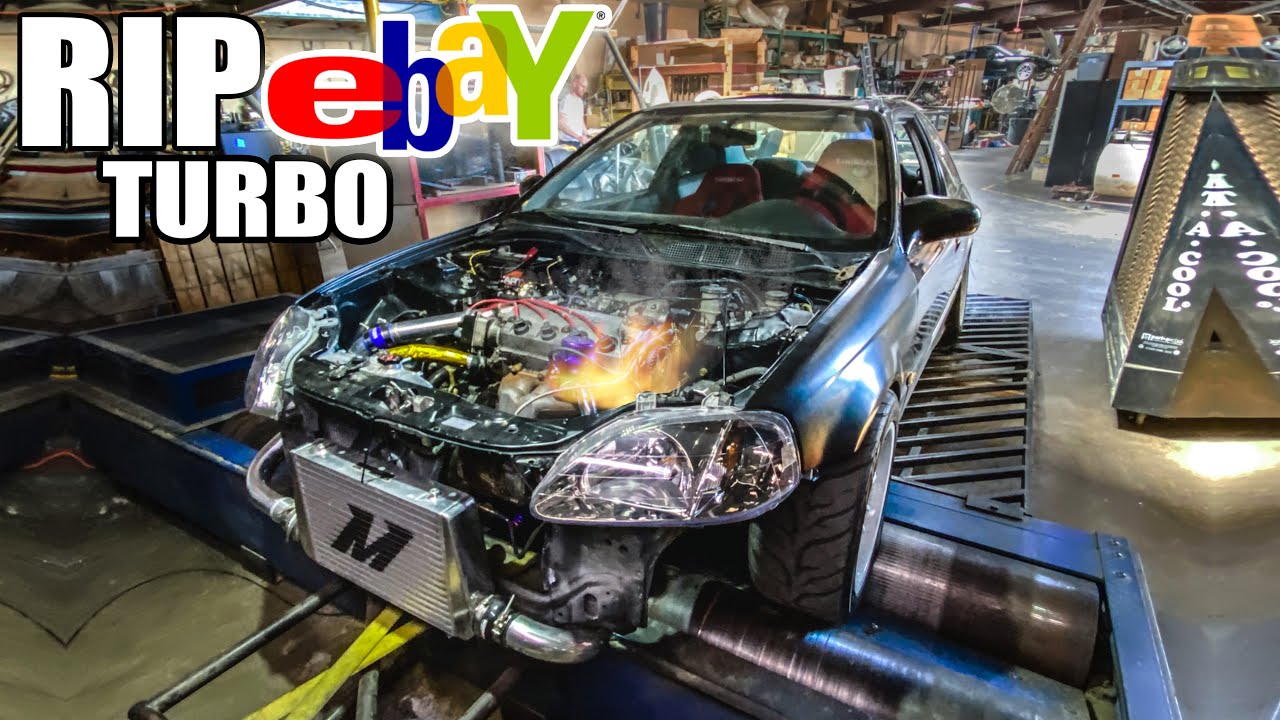 eBay TURBO BLOWS ON THE DYNO!!