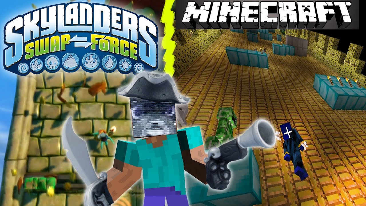 Minecraft встречает своп силы! Skylanders Подняться Zone Mini Game Геймплей