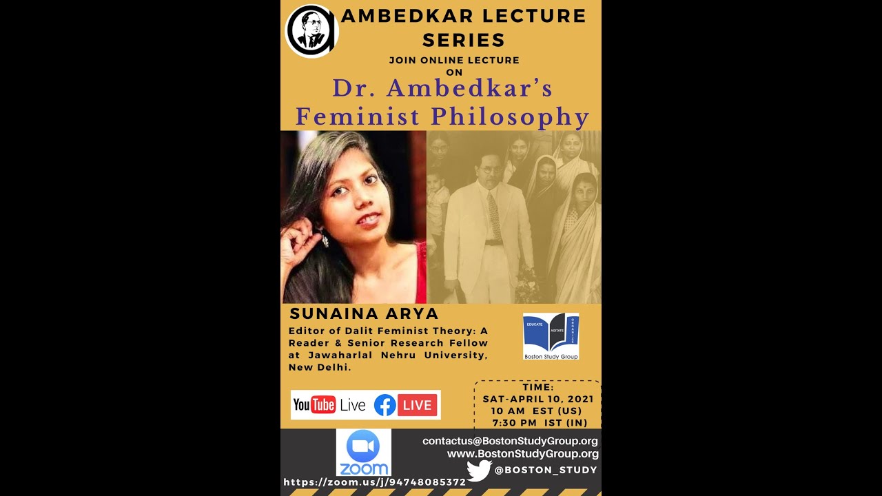 Ambedkar Lecture Series - Dr.Ambedkar's Feminist Philosophy by Sunaina Arya