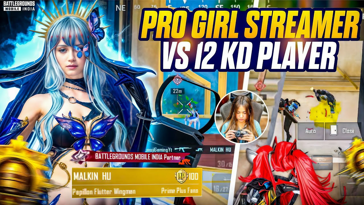 Pro girl Streamer Malkin Hu 😱 || Aashi is Live Vs 12 KD Player. 🔱‼️ #bgmi