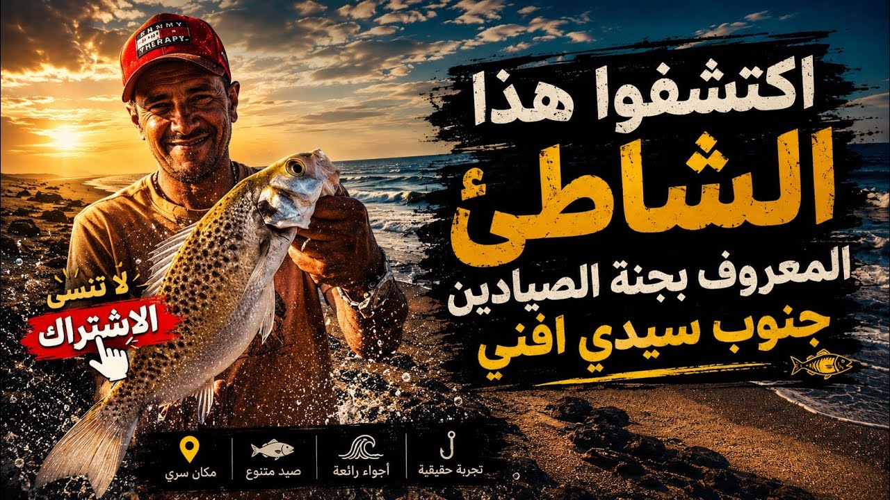 اكتشفوا مفاجآت عديدة في رحلة الصيد بالقصبة الى الشاطئ الابيض رفقة الرايس وليد و الاصدقاء 🐟🎣💤