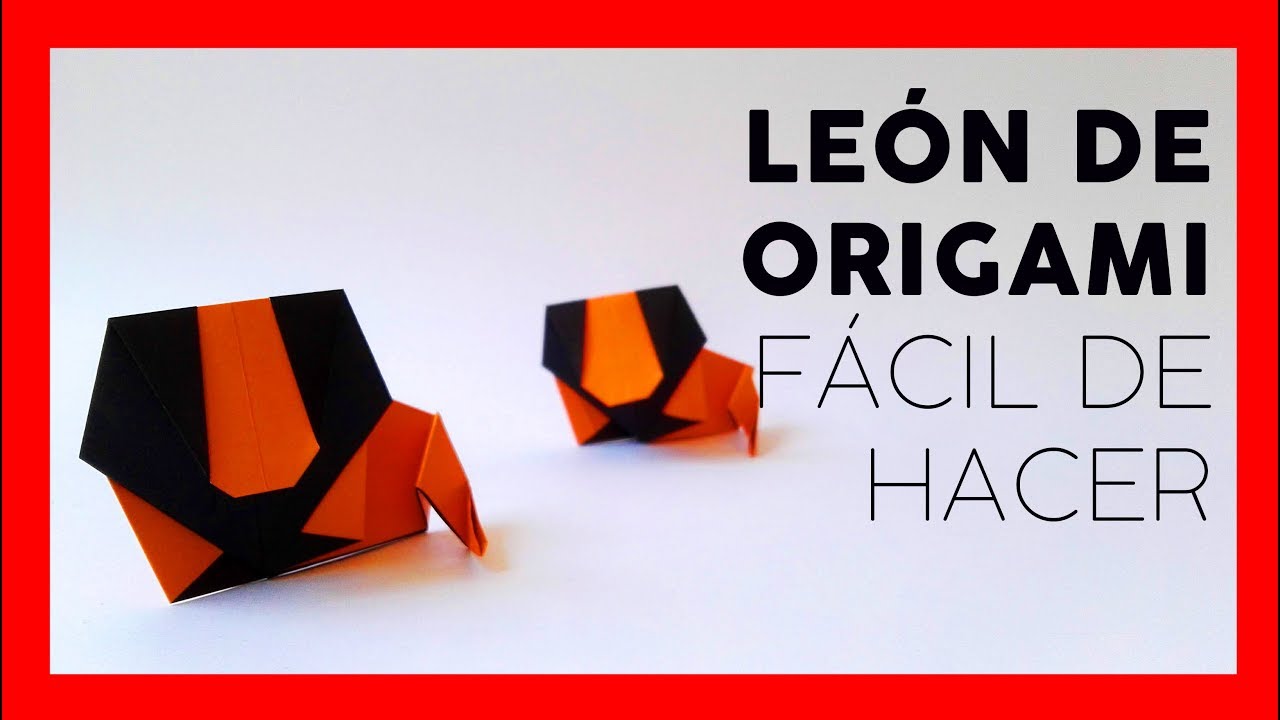 🦁 León de Origami 😃👍 Fácil de hacer