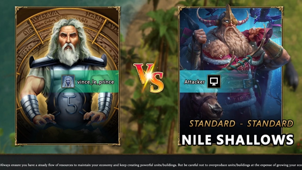 Age of Mythology Retold | Skirmish | 1v1 | Nile Shallows | No Commentary