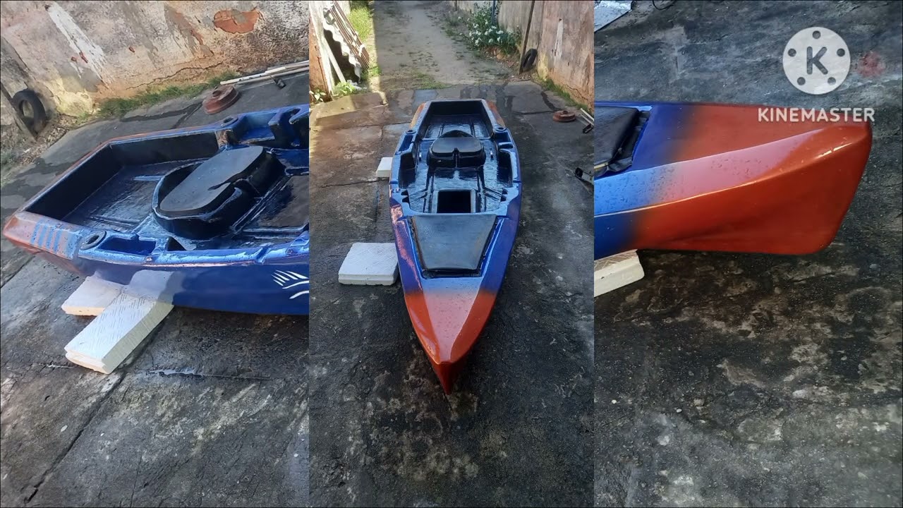 caiaque de isopor e fibra de vidro,  acreditem pois com fé tudo é possível!