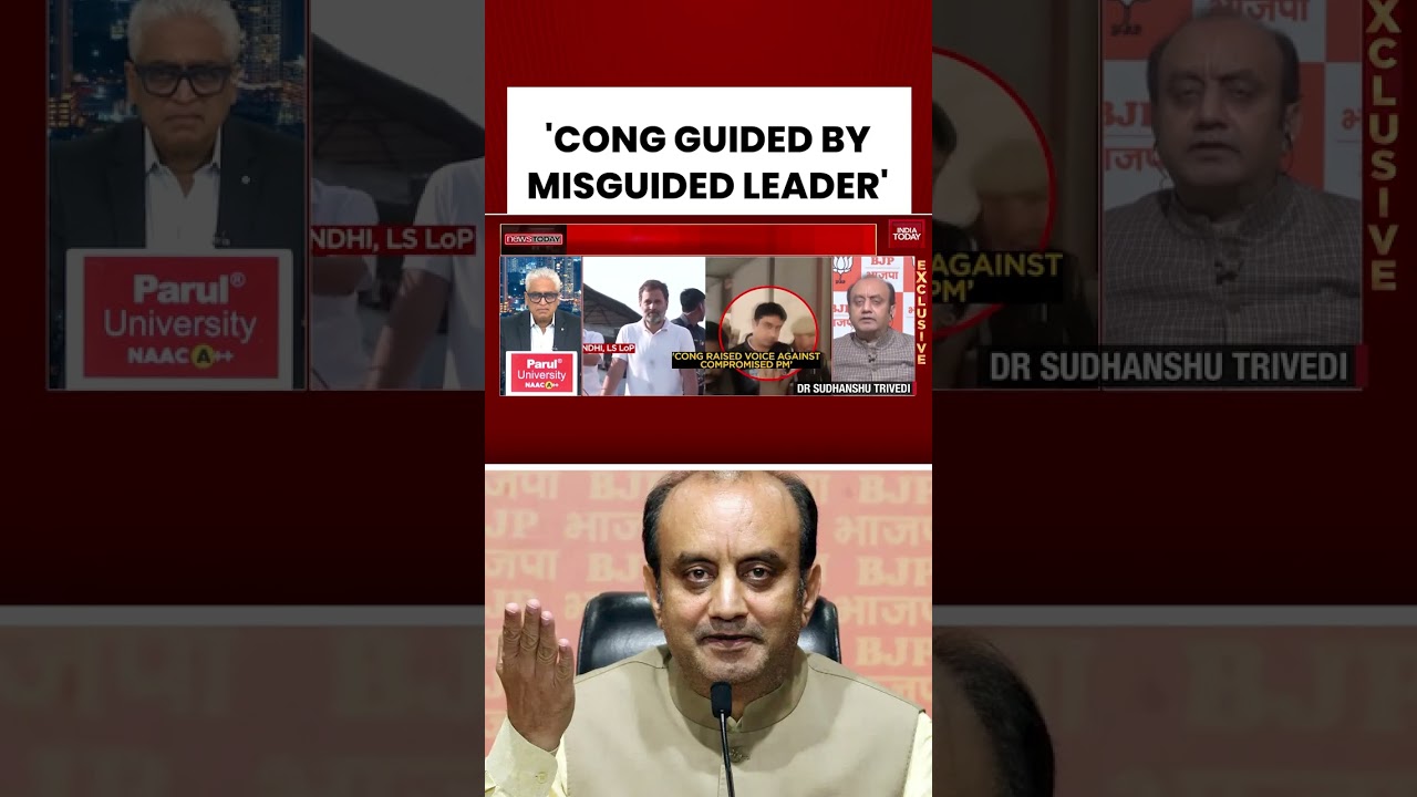 Sudhanshu Trivedi Slams Congress, Says &lsquo;Cong Guided by Misguided Leader&rsquo; | Shirtless Protest