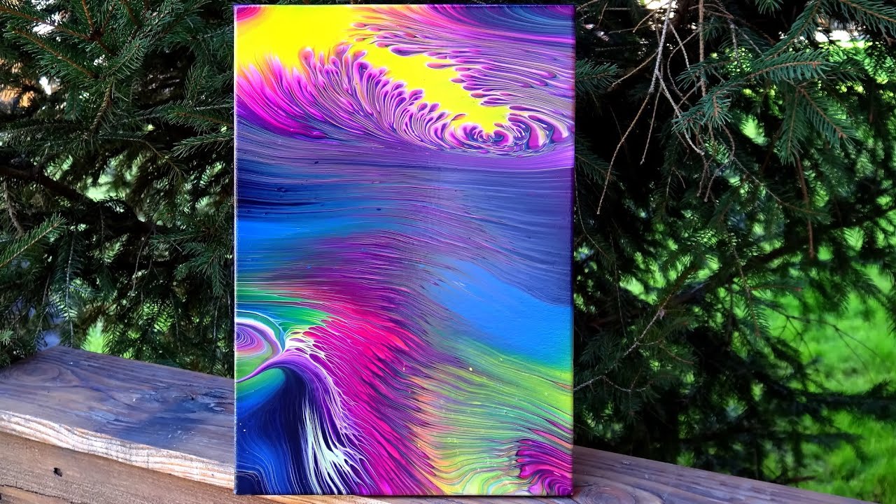 (763) Traveling Acrylic RING POUR with PRIMARY COLORS ~ 3D Fluid Art ~ Painting with primary colors
