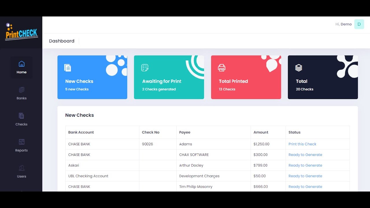 PrintCHECK with QuickBooks