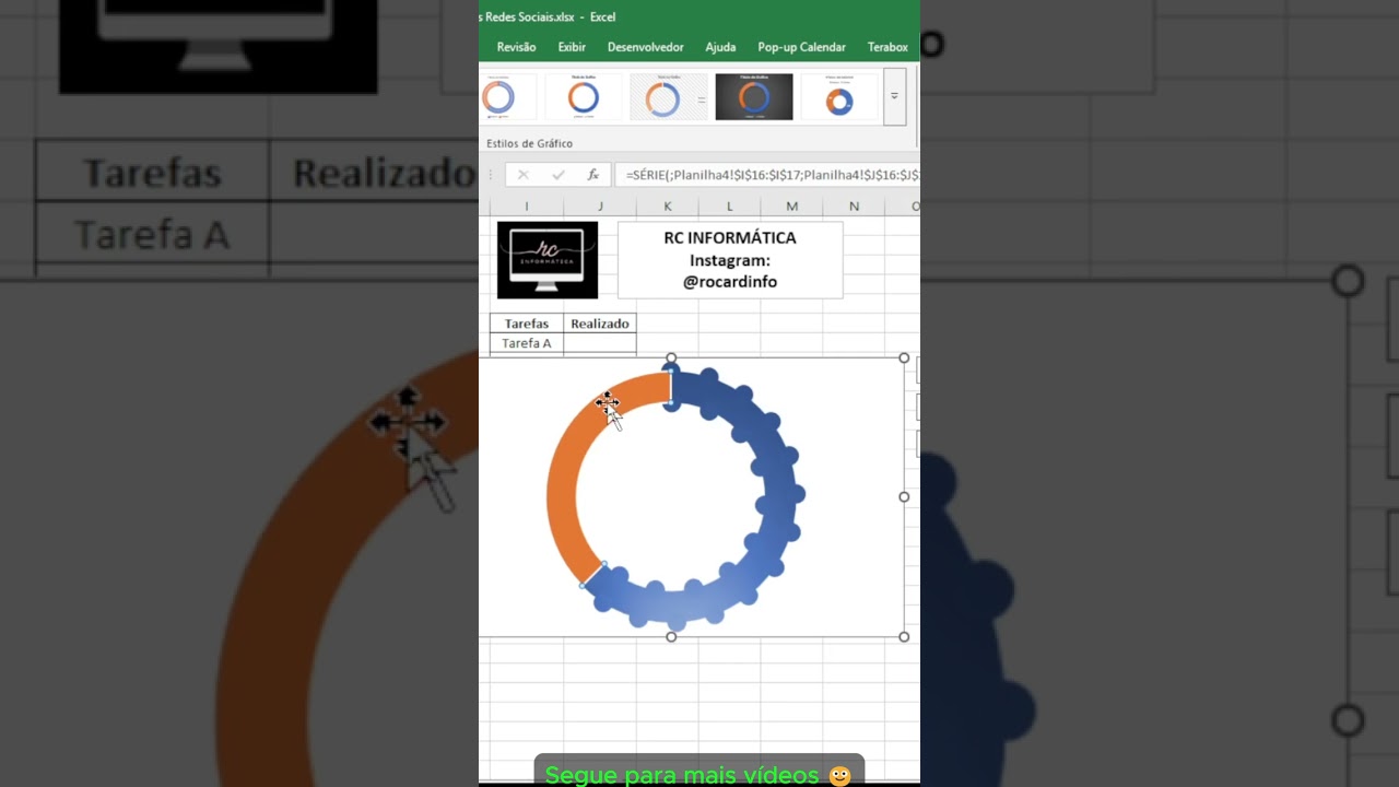 Gráfico Rosca no Excel