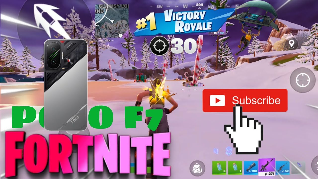POCO F7 Fortnite Mobile Gameplay | HyperOS 3 Update | Battery Drop After WIN