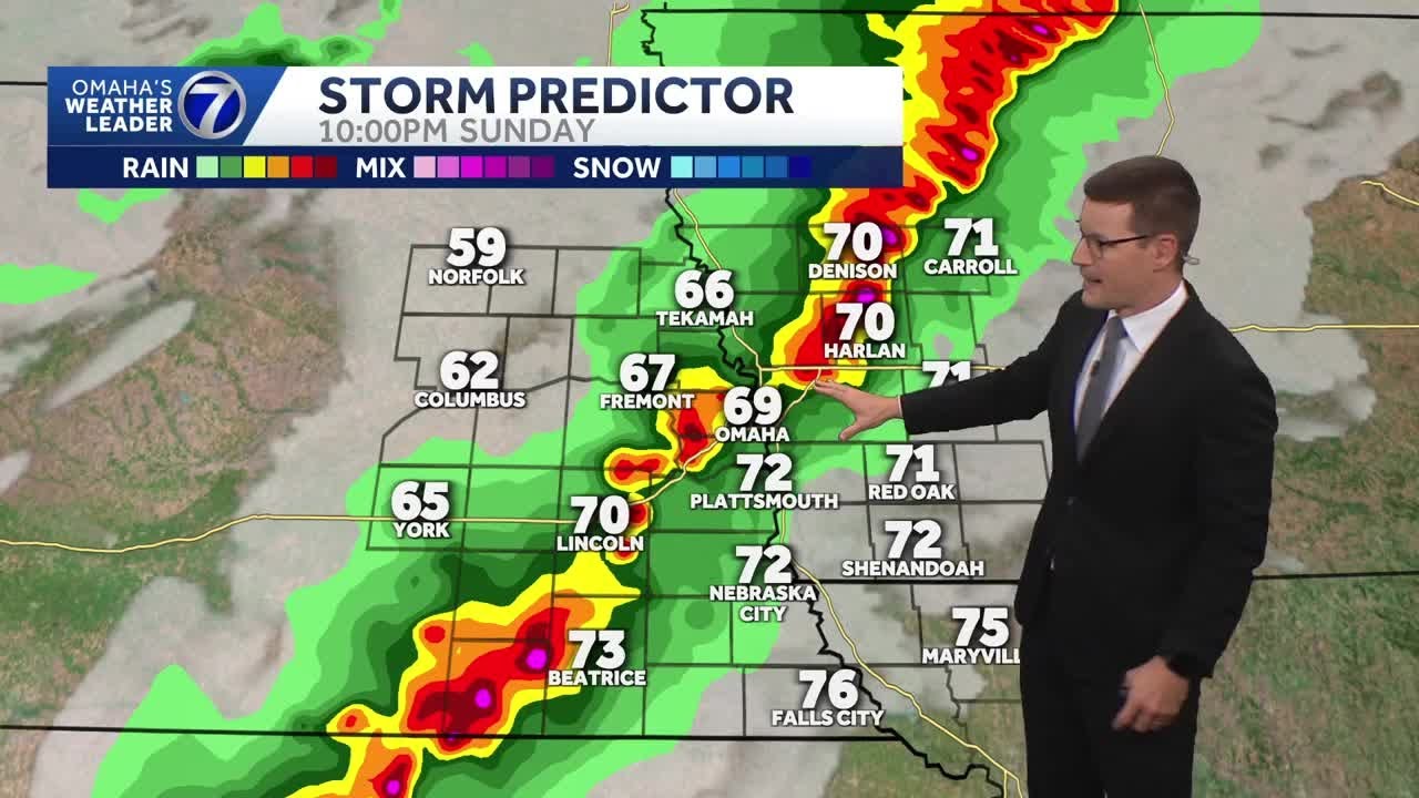 Another round of severe storms possible Sunday evening in Omaha area